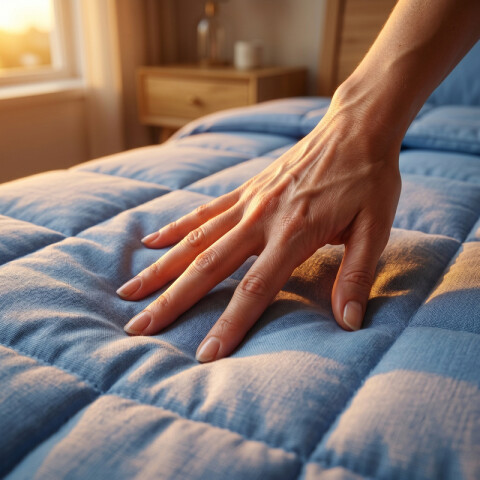 Acolchado 1 Plaza Doble Faz Microfibra Térmico 150 x 230cm - Azul Acolchado 1 Plaza Doble Faz Microfibra Térmico 150 x 230cm - Azul