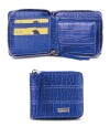 Billetera Candela Croco Azul Royal