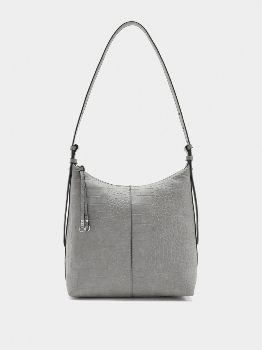 Bolso De Hombro Con Grabado Animal gris