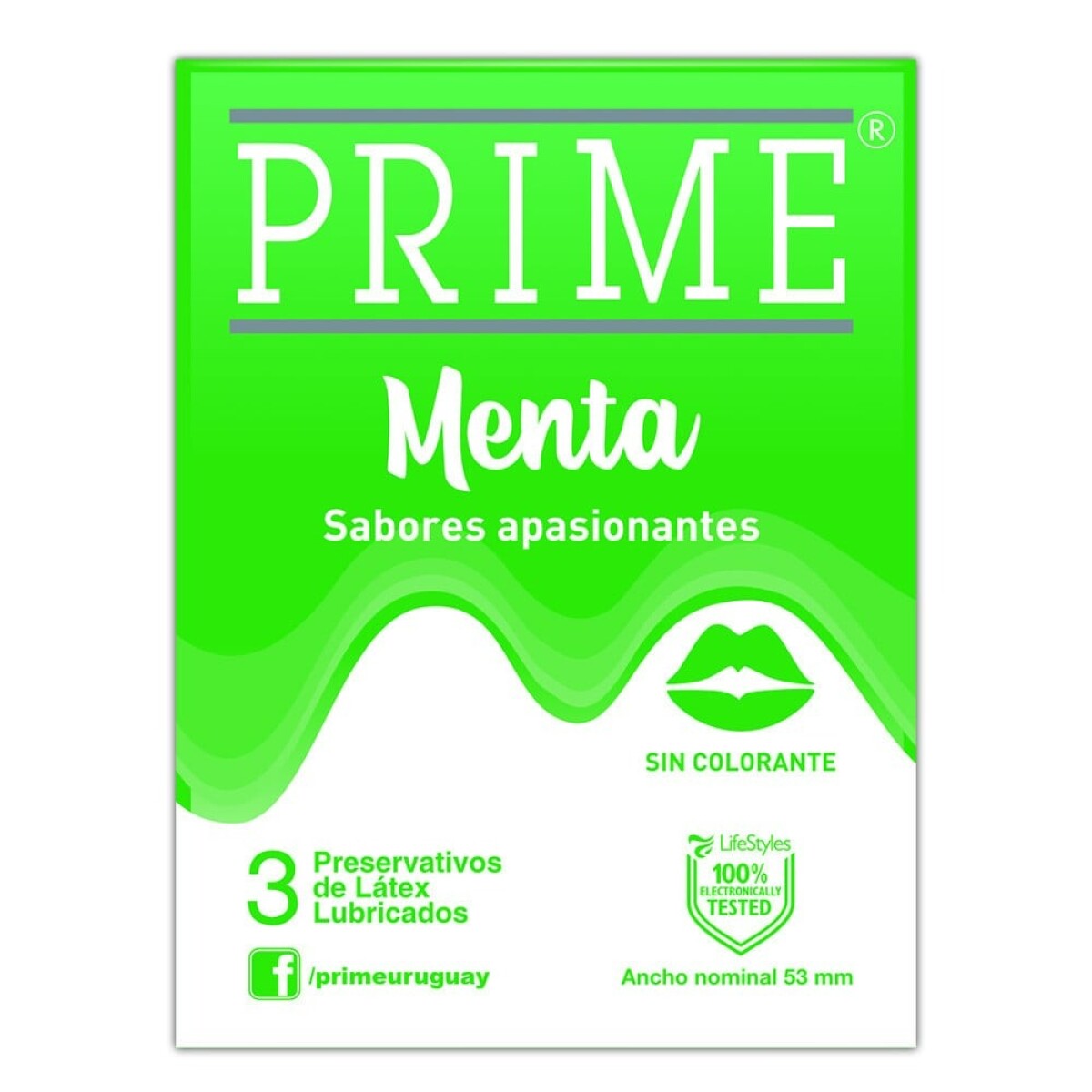 Preservativos Prime Sabor Menta X3 ¿ Refrescante Y Confiable 