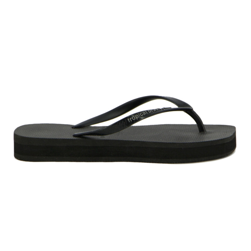 Tropical Brasil Ojota Quadradiha Flattaform De Mujer - Negro Negro
