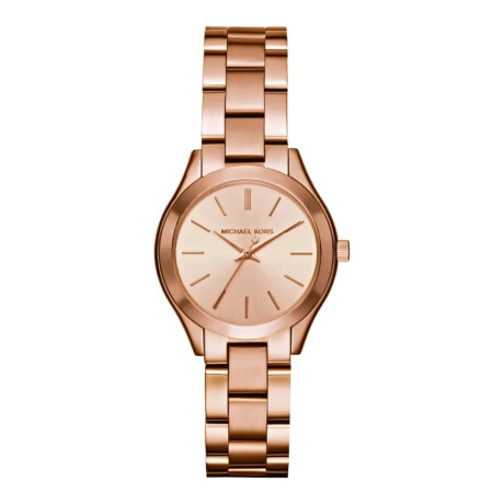 Reloj Michael Kors Slim Runway Acero Oro Rosa 0