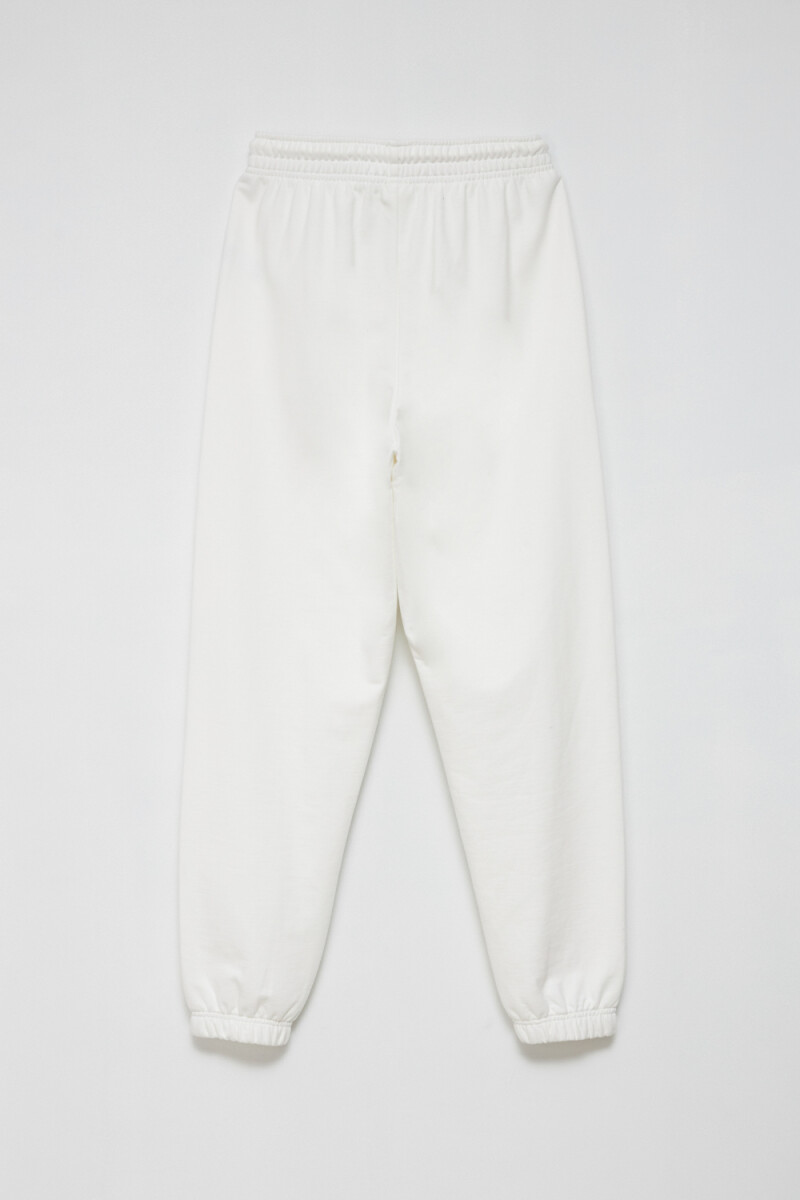 Pantalón deportivo con elástico Crudo