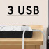 Zapatilla Alargue Adaptador Universal Treqa Pl-503 ZATAPILLA ALARGUE TREQA 3USB PL-503