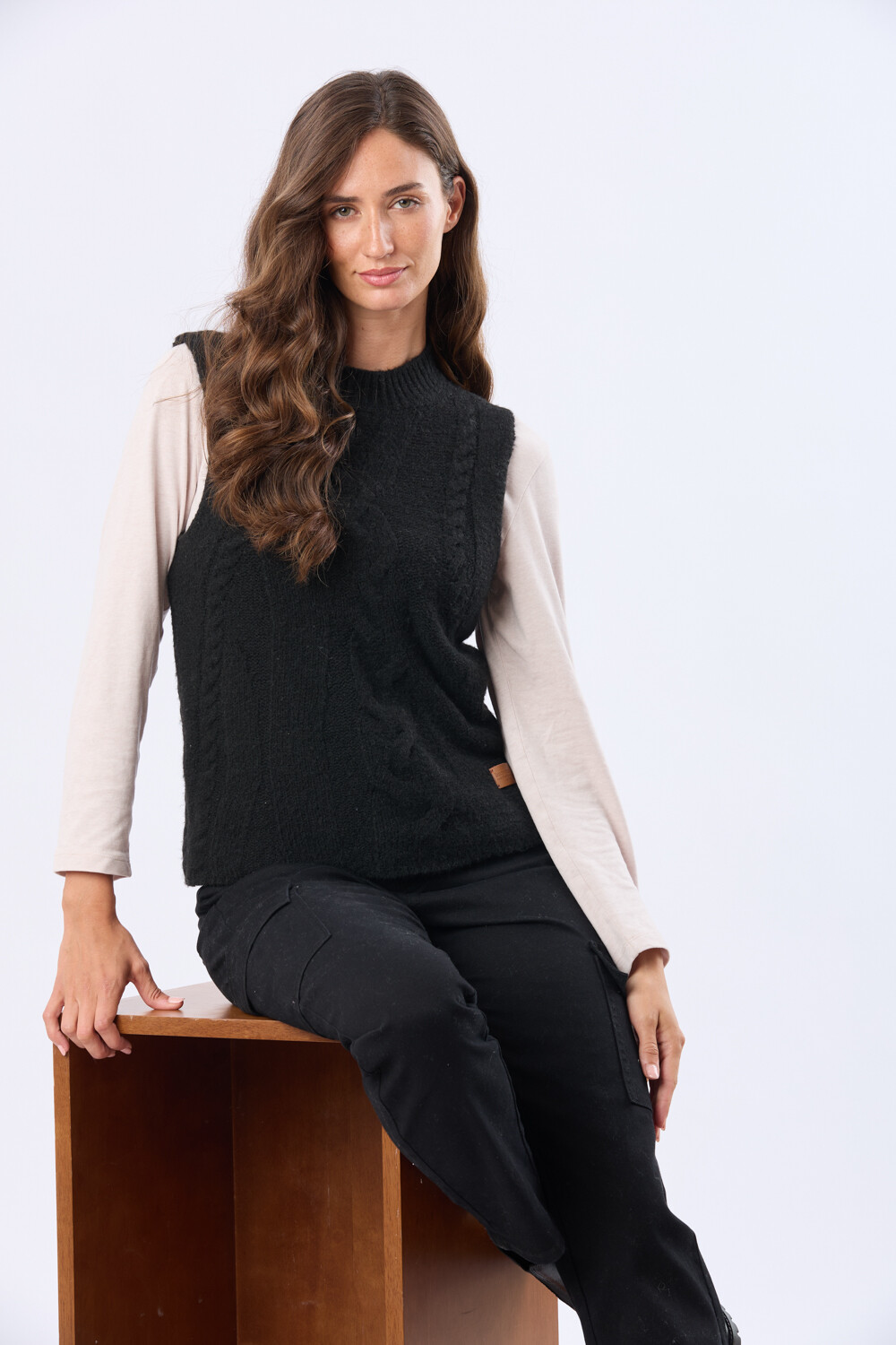 PANTALÓN CARGO SKINNY Negro
