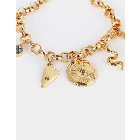 Pulsera Mystic Bañada En Oro Dorado