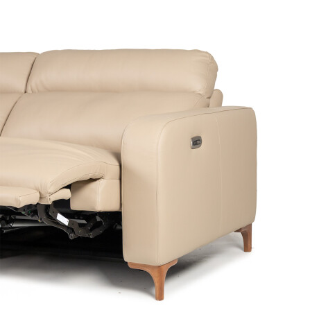 Sofa Hush - Cuero Básico - 2 cuerpos 1001 (Beige)