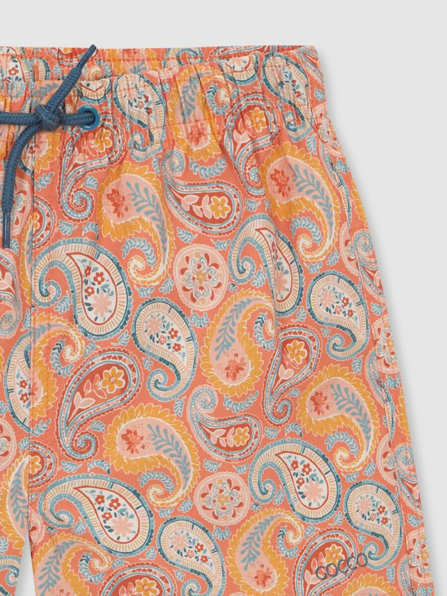 Bañador Estampado Paisley Rosa