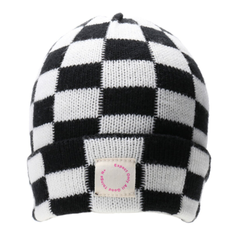 Gorro N+ Tejido Negro - Blanco