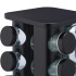 Especiero Giratorio 16 Frascos Vidrio Para Condimentos Cocina Acero Inoxidable Imback Negro Especiero Giratorio 16 Frascos Vidrio Para Condimentos Cocina Acero Inoxidable Imback Negro