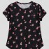 Remera Ruperta Negra flor chica