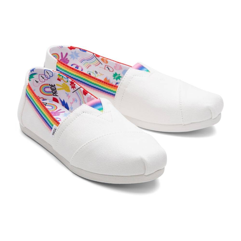 Canvas Rainbow Webbing - Hombre White