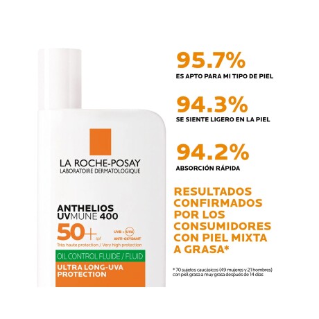 Fluido Protector Solar SPF50+ La Roche Posay Anthelios Uvmune 400 Oil Control 50ml Fluido Protector Solar SPF50+ La Roche Posay Anthelios Uvmune 400 Oil Control 50ml