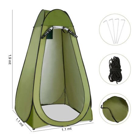 Carpa Autoarmable de Baño Plegable Portable p/ Camping Playa Verde
