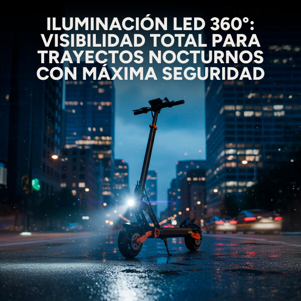 Scooter Monopatín Eléctrico Gogreen Punch Motor 1000w 60km/h Color Negro