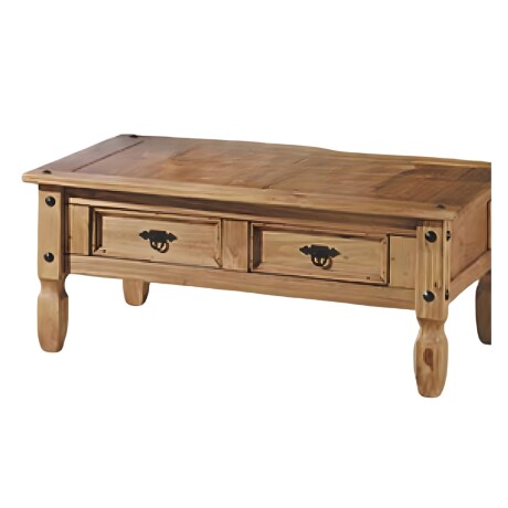 Mesa de centro Lumax de 2 cajones madera maciza Mesa de centro Lumax de 2 cajones madera maciza