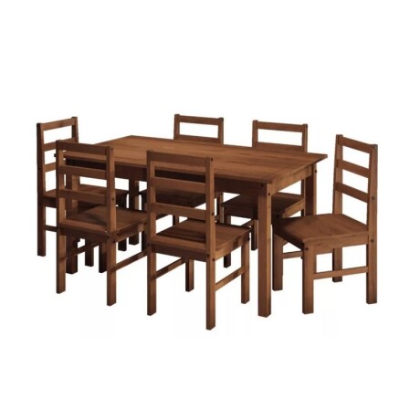JUEGO DE COMEDOR 6 SILLAS CERA CORONA IMBUIA JUEGO DE COMEDOR 6 SILLAS CERA CORONA IMBUIA