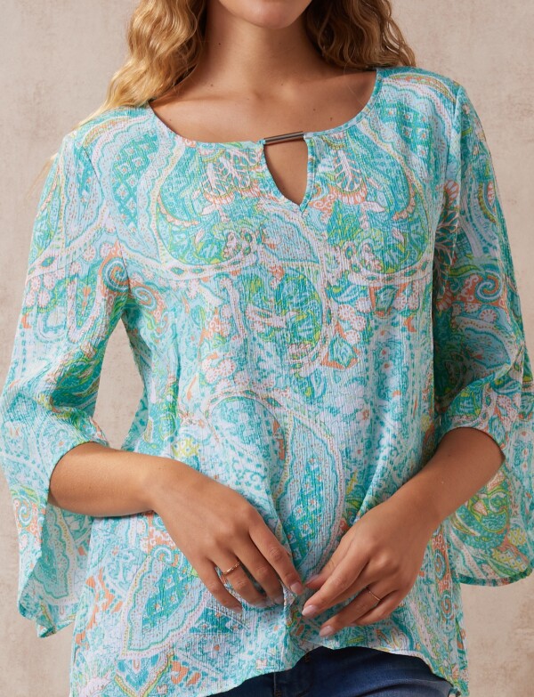 Blusa Gasa VERDE/MULTI