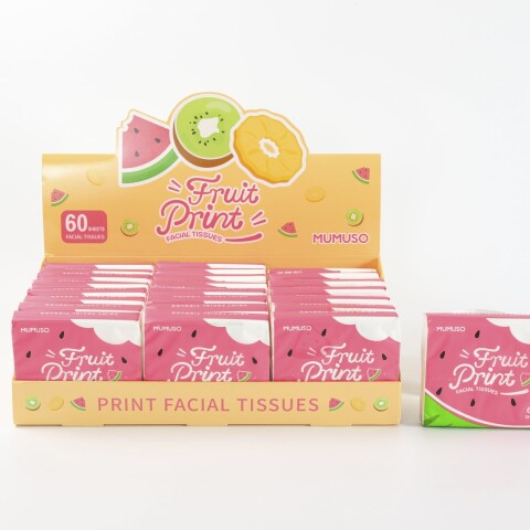 PAÑUELOS FACIALES ULTRA SUAVES SERIE FRUIT PRINT PAÑUELOS FACIALES ULTRA SUAVES SERIE FRUIT PRINT
