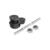 Kit 2 Mancuernas Maciza Cromada C/ Rosca + 40 Kilos Pesas 4x5Kg 6x2.5Kg 4x1.25Kg