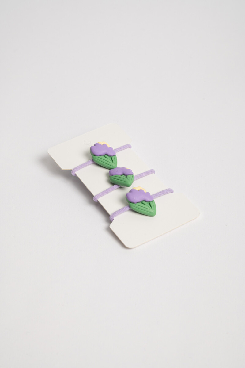 Pack x3 gomita Flor Violeta