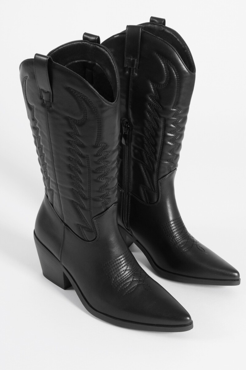 Botas tejana negro