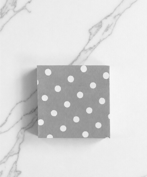 Servilleta 16x16 cm. paquete x 20 GRIS LUNARES