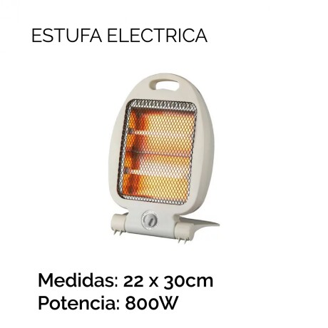 Estufa Electrica De 800w 2 Niveles Potencia Portable 220v Unica
