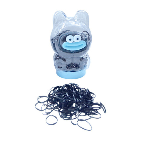 Colitas para el cabello de goma negras en frasco Colitas Para El Cabello De Goma Negras En Frasco