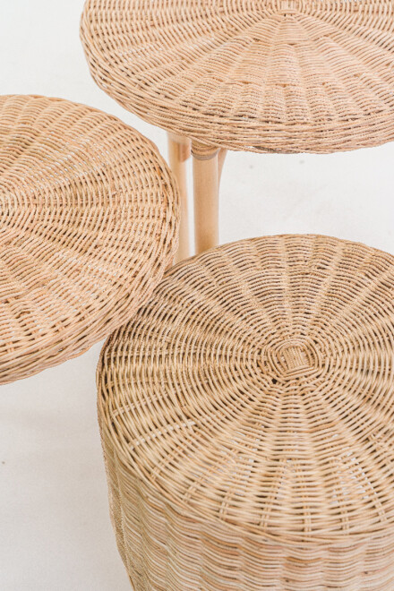 GATRI CONJUNTO MESAS LATERALES GATRI 50DIAMX35/40/45H CM