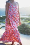 Vestido largo Durazno Estampado 1