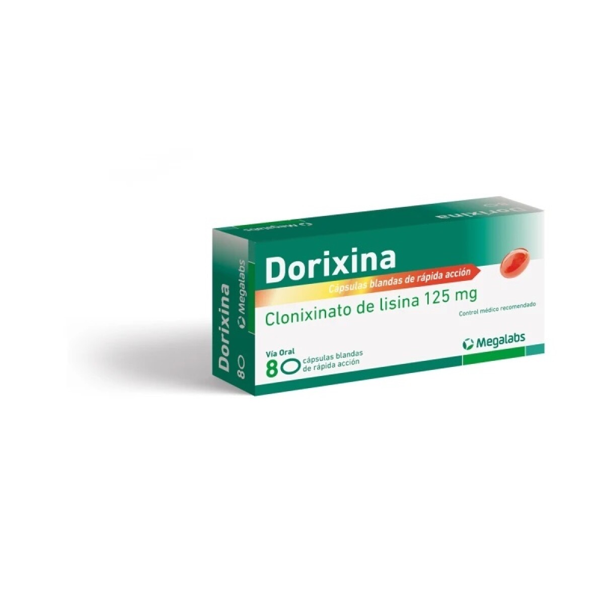 Dorixina Cápsulas Blandas 8 Unidades | Analgésico - Dorixina 125 mg 8 Cápsulas Blandas 
