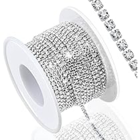 Hilo de Strass Cristales Plateado