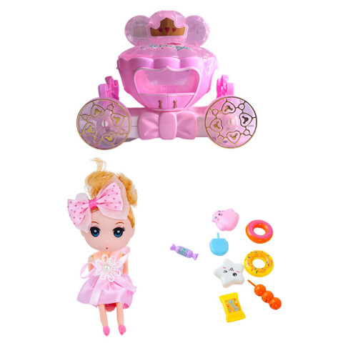 Outlet Carruaje c/muñeca y accesorios en caja 43*11.3*21.9cm Outlet Carruaje C/muñeca Y Accesorios En Caja 43*11.3*21.9cm