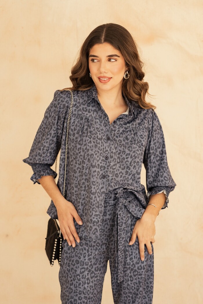 CAMISA EMILY LEOPARD DENIM CAMISA EMILY LEOPARD DENIM