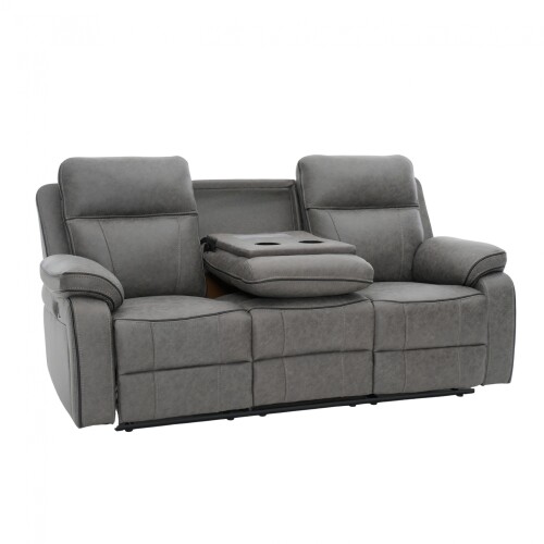 Sillón Recliner Apollo - 3 Cuerpos Marrón Gris
