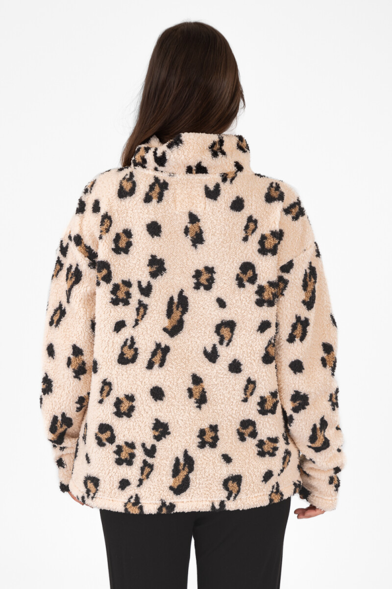 Sweater animal beige sherpa Beige