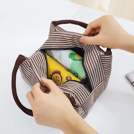 Lunchera Térmica Bolso Conservador de Comida y Bebida Marrón