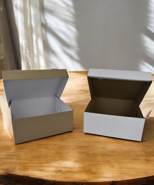 Caja troquelada 28x28x12. - REVERSIBLE REVERSIBLE BLANCO MADERA