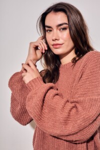 Sweater Bouclé Texturado Terracota
