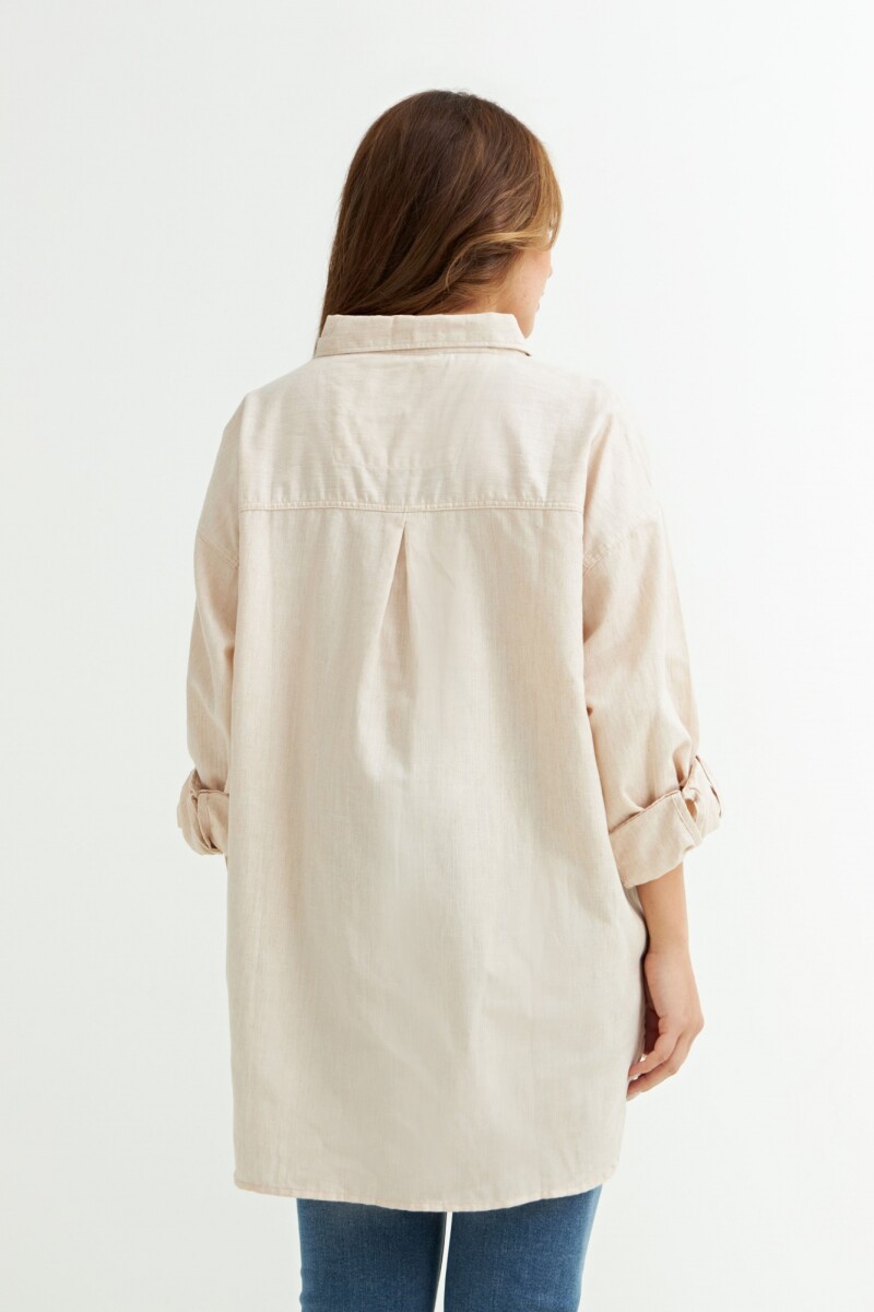 Camisa lisa básica BEIGE