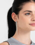 Aros Colgantes Largos Con strass Aros Con Strass - Plateado