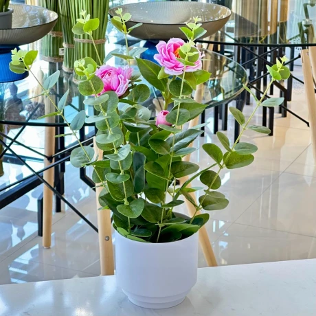 Planta Flores Artificial Maceta Alto 42cm x Ø 12cm Planta Flores Artificial Maceta Alto 42cm x Ø 12cm