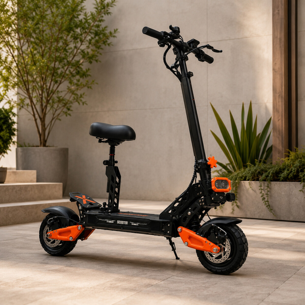 Scooter Monopatín Eléctrico Gogreen Punch Motor 1000w 60km/h - Color Negro 
