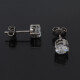 Caravanas en oro 18k blanco y brillantes Caravanas en oro 18k blanco y brillantes