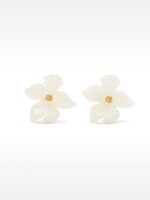Pendientes Maxi De Flor Perolada crudo