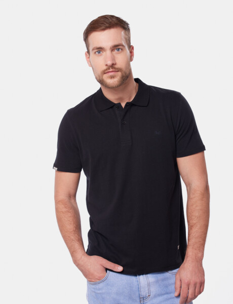 REMERA POLO JERSEY LISA Negro