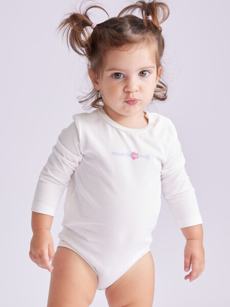 Body manga larga Mind Blanco