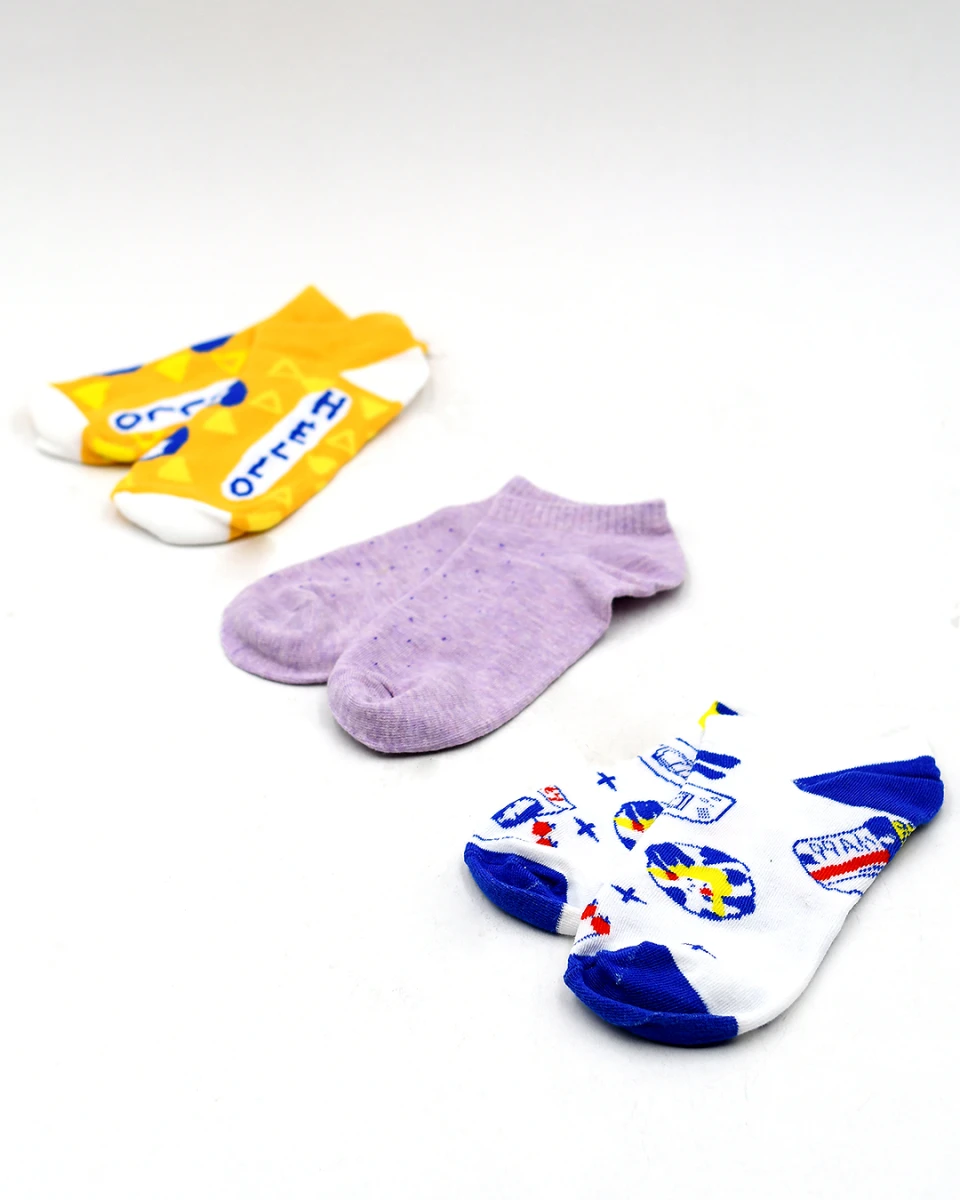 MEDIAS PACK X3 - AMAR. PASTEL 