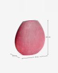 Jarrón Rovena de vidrio burdeos 43,5 cm